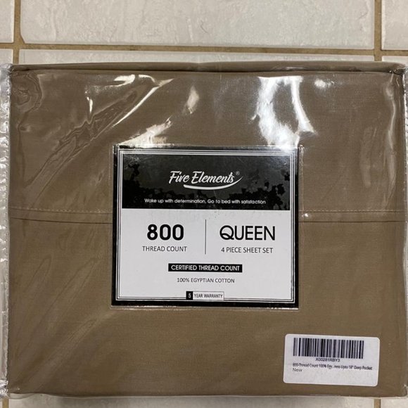 Five Elements 800 thread count 4 Piece Sheet Set - Picture 7 of 7